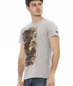 Trussardi Action Gray Cotton Men T-Shirt
