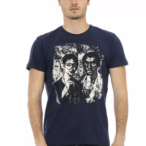 Trussardi Action Blue Cotton Men T-Shirt