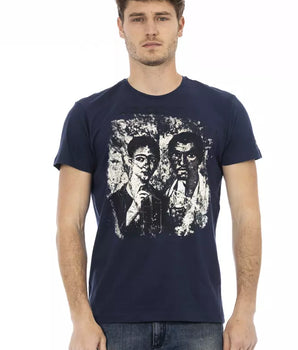 Trussardi Action Blue Cotton Men T-Shirt