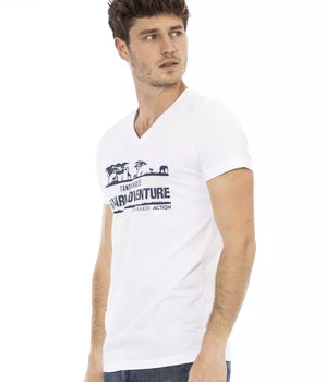 Camiseta Trussardi Action de algodón blanco para hombre