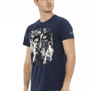 Trussardi Action Blue Cotton Men T-Shirt