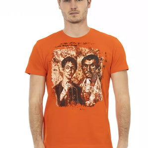 Trussardi Action Orange Cotton Men T-Shirt