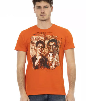 Trussardi Action Orange Cotton Men T-Shirt