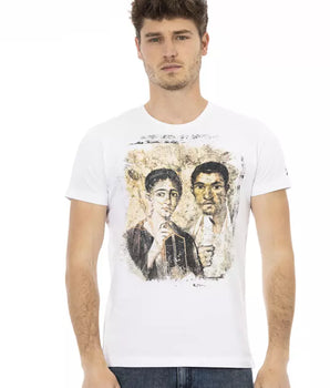 Trussardi Action White Cotton Men T-Shirt