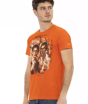 Trussardi Action Orange Cotton Men T-Shirt