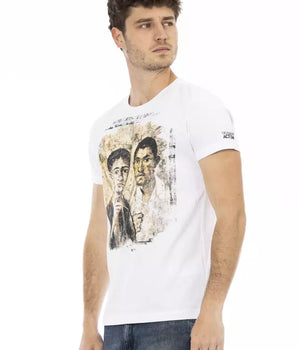 Trussardi Action White Cotton Men T-Shirt