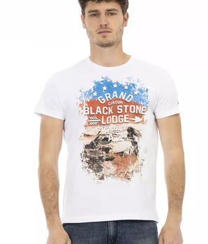Trussardi Action White Cotton Men T-Shirt