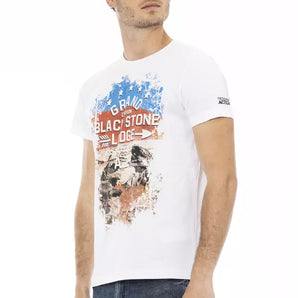 Trussardi Action White Cotton Men T-Shirt