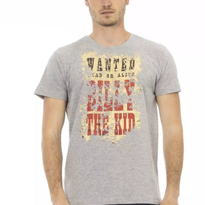 Trussardi Action Gray Cotton Men T-Shirt