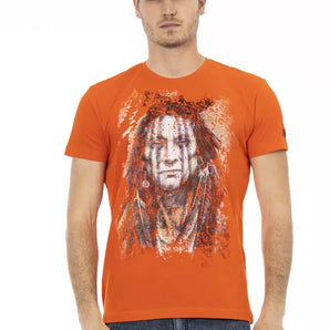 Trussardi Action Orange Cotton Men T-Shirt