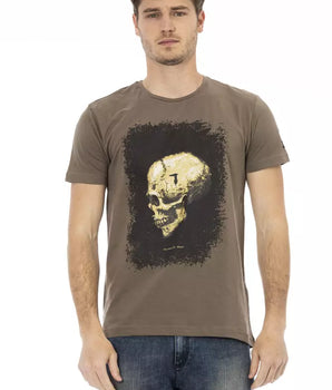 Trussardi Action Brown Cotton Men T-Shirt