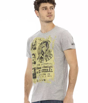 Trussardi Action Gray Cotton Men T-Shirt