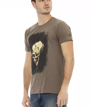 Trussardi Action Brown Cotton Men T-Shirt
