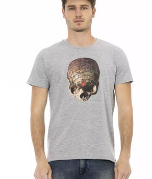 Trussardi Action Gray Cotton Men T-Shirt