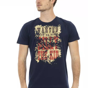 Trussardi Action Blue Cotton Men T-Shirt