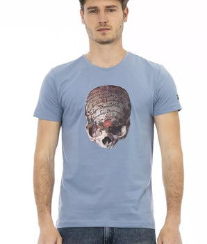 Trussardi Action Light Blue Cotton Men T-Shirt
