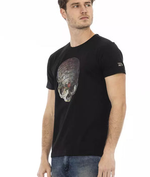 Trussardi Action Black Cotton Men T-Shirt
