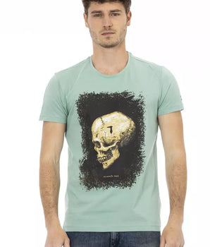 Trussardi Action Green Cotton Men T-Shirt