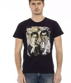 Trussardi Action Black Cotton Men T-Shirt