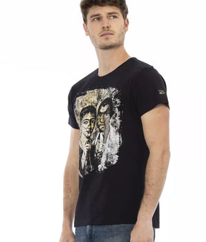 Trussardi Action Black Cotton Men T-Shirt