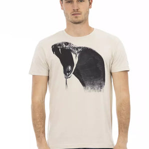 Trussardi Action Beige Cotton Men T-Shirt