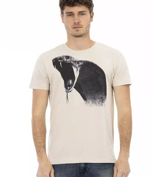 Trussardi Action Beige Cotton Men's T-Shirt
