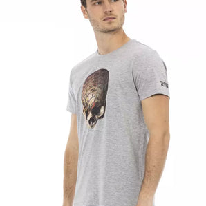 Trussardi Action Gray Cotton Men T-Shirt