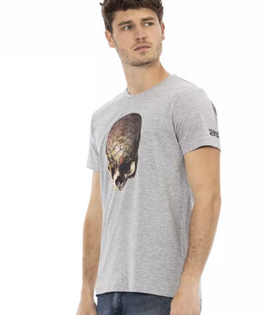 Trussardi Action Gray Cotton Men T-Shirt