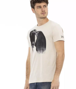 Trussardi Action Beige Cotton Men's T-Shirt