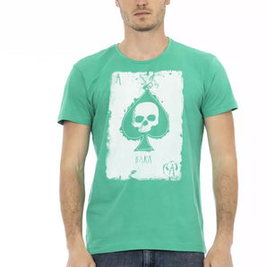 Trussardi Action Green Cotton Men T-Shirt