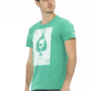 Trussardi Action Green Cotton Men T-Shirt