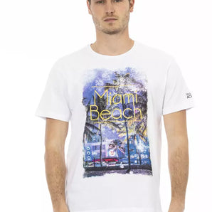 Trussardi Action White Cotton Men T-Shirt