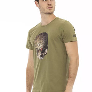 Trussardi Action Green Cotton Men T-Shirt