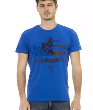 Trussardi Action Blue Cotton Men T-Shirt