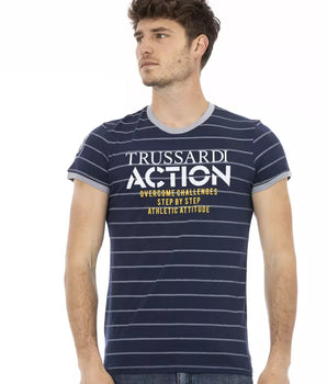 Trussardi Action Camiseta Hombre Algodón Azul