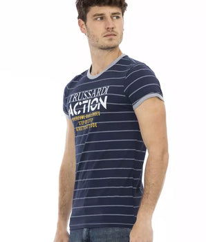Trussardi Action Camiseta Hombre Algodón Azul