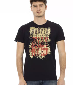 Trussardi Action Black Cotton Men T-Shirt