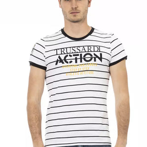 Trussardi Action White Cotton Men TShirt