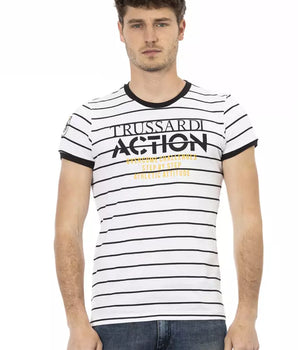 Camiseta Trussardi Action de algodón blanco para hombre