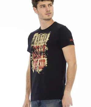 Trussardi Action Black Cotton Men T-Shirt