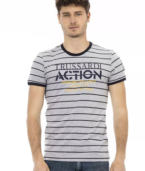 Camiseta Trussardi Action Gris Algodón Hombre