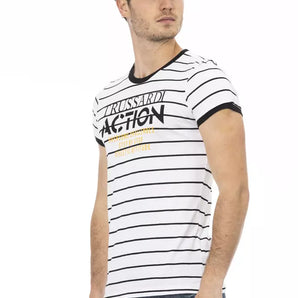 Trussardi Action White Cotton Men TShirt