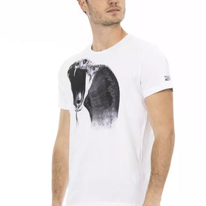 Trussardi Action White Cotton Men T-Shirt