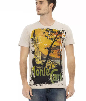 Trussardi Action Beige Cotton Men's T-Shirt