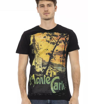 Trussardi Action Black Cotton Men T-Shirt