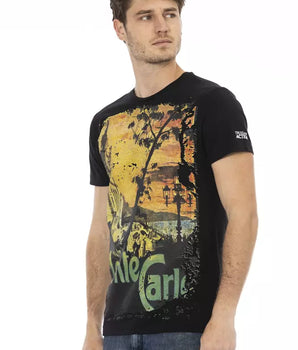 Trussardi Action Black Cotton Men T-Shirt