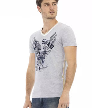 Trussardi Action Gray Cotton Men's T-Shirt