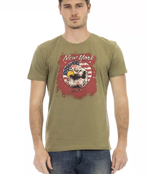 Trussardi Action Green Cotton Men T-Shirt
