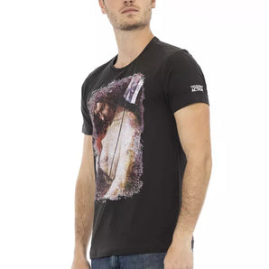 Trussardi Action Black Cotton Men T-Shirt