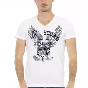 Trussardi Action White Cotton Men T-Shirt